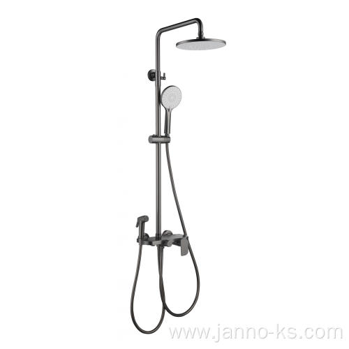 Stylish Gun Grey Household Wall Mounted Shower Faucet